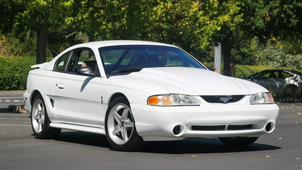 White 1995 Ford Mustang SVT Cobra R