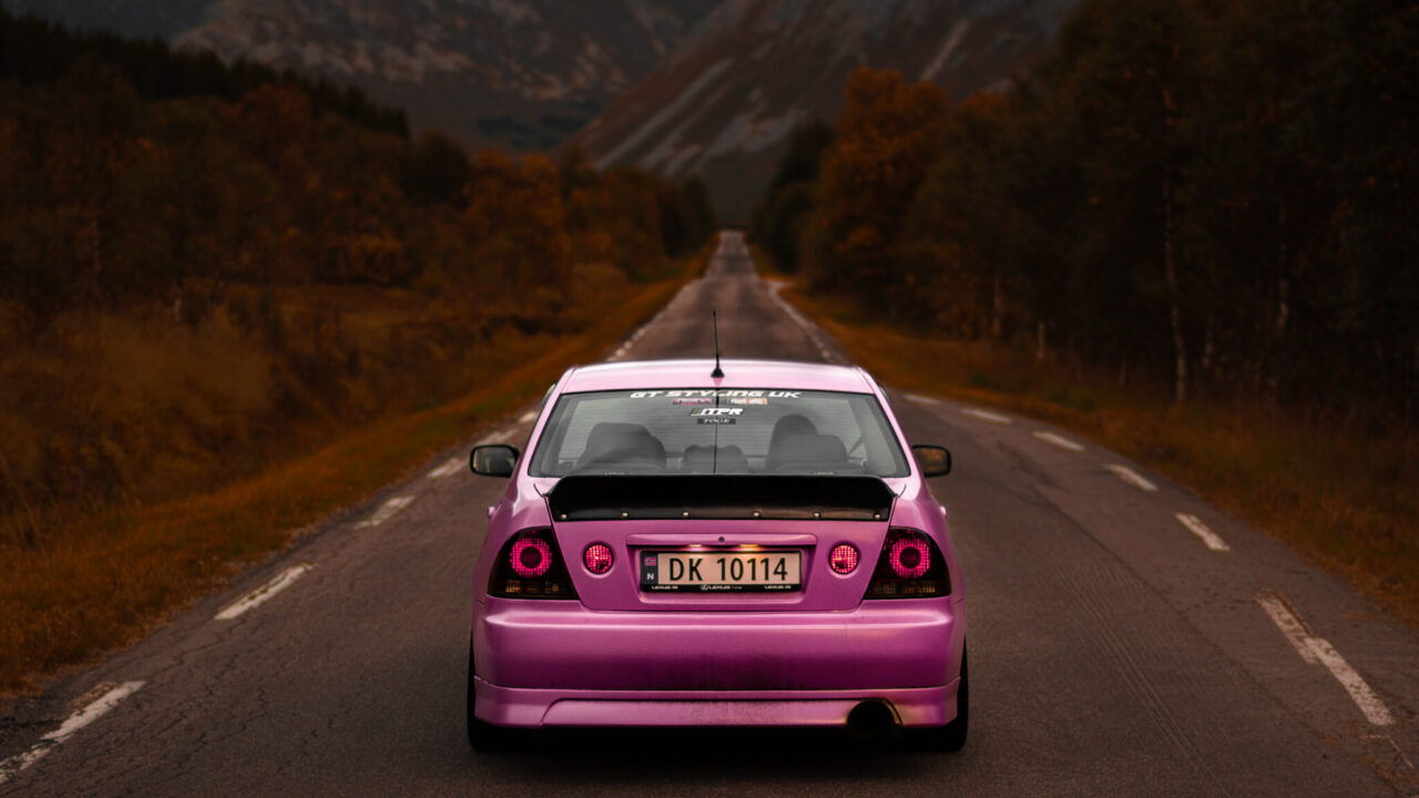 Pink drifting-inspired Lexus IS / Toyota Altezza.