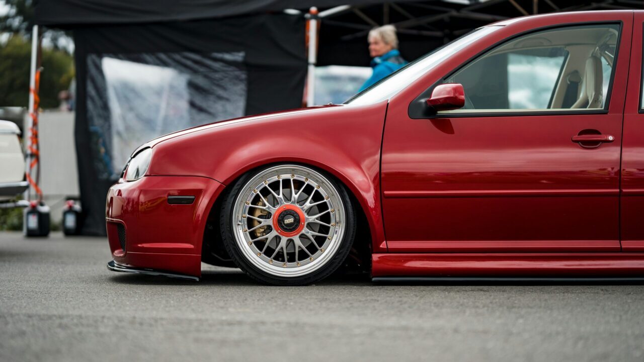 Lowered mk4 VW Golf.