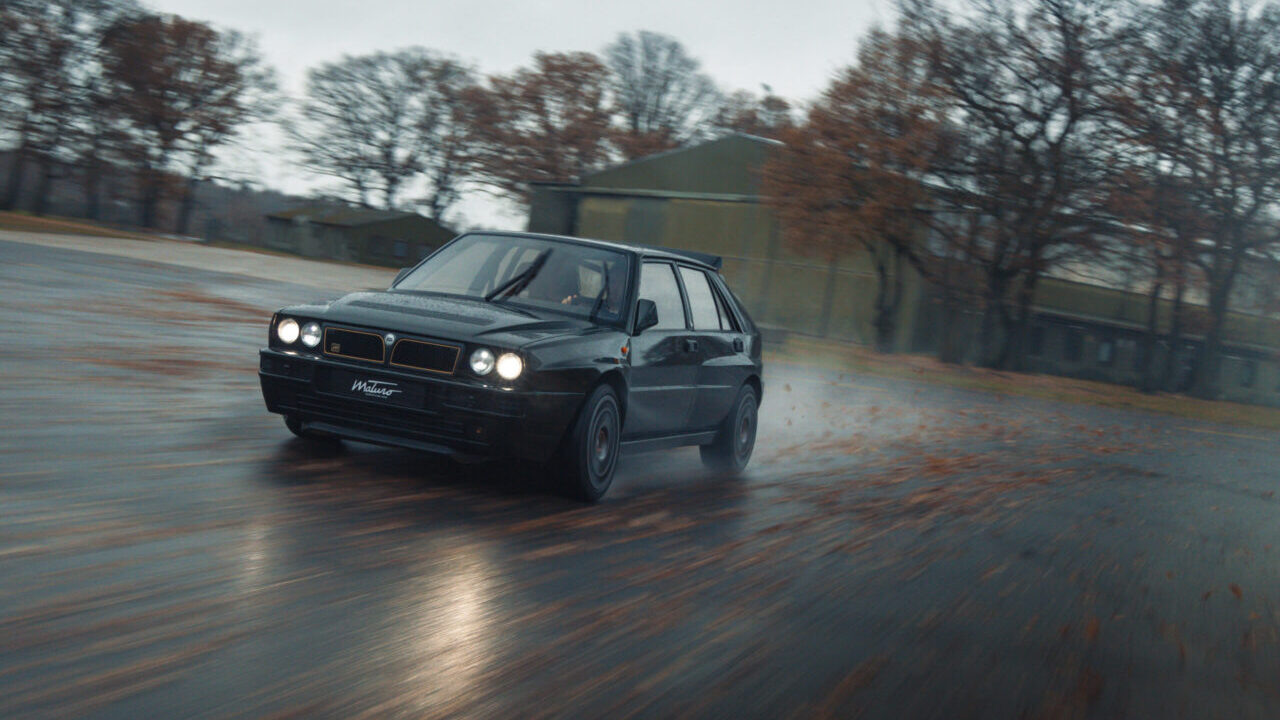 Maturo Stradale driving in the rain.