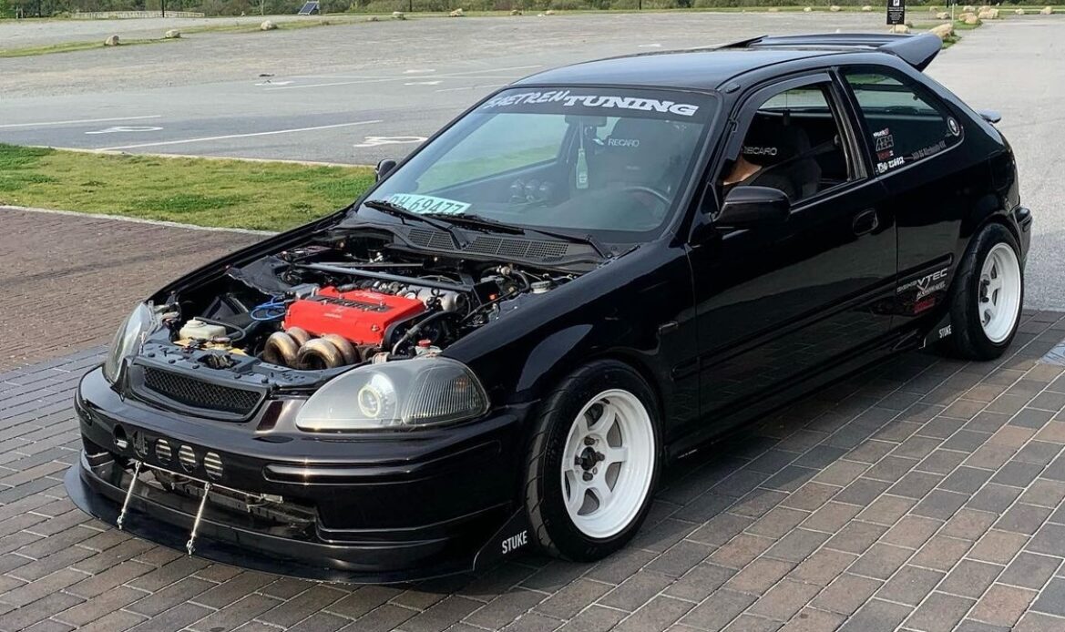 Modified Honda Civic.